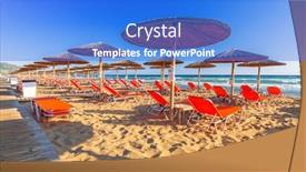  Presentation with zakynthos - Presentation with laganas-greece-aug-23-2015 background and a cobalt blue colored foreground