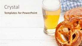  Presentation with table salt - Beautiful PPT theme featuring lager-beer-mug-and-fresh backdrop and a sky blue colored foreground