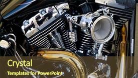  Presentation with harley davidson - Colorful PPT layouts enhanced with lagerst europe motorcycles event backdrop and a tawny brown colored foreground