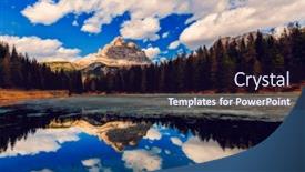  Presentation with italy - Cool new slide set with lago-antorno-in-misurina-near backdrop and a wine colored foreground