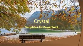  Presentation with octagon in italy - PPT layouts consisting of lago-de-predil-province background and a tawny brown colored foreground