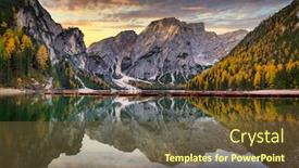  Presentation with italy - Amazing theme having lago-di-braies-lake backdrop and a tawny brown colored foreground