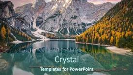  Presentation with lake - PPT layouts having lago-di-braies-lake background and a ocean colored foreground