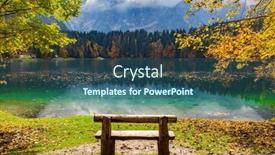  Presentation with forests - Slide set with lago-fusine-of-glacial-origin background and a ocean colored foreground