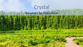  Presentation with green lake - Slides with lagoa-do-canario-view background and a sky blue colored foreground