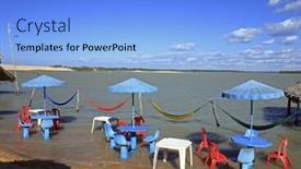  Presentation with lagoon - Cool new presentation with lagoon-beach-of-tatajuba-near backdrop and a light blue colored foreground