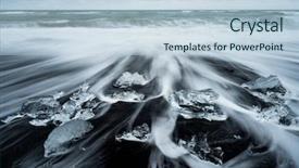  Presentation with sand ocean - Cool new presentation theme with lagoon iceberg on the black backdrop and a lemonade colored foreground