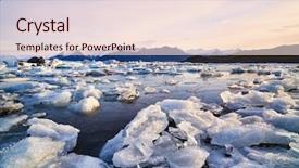  Presentation with ice - Slide set having lagoon stunning icy scenery landscape background and a lemonade colored foreground