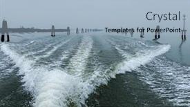  Presentation with lagoon - Presentation featuring lagoon-view-from-a-boat background and a light blue colored foreground