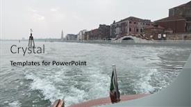  Presentation with taxi - Presentation featuring lagoon-view-from-a-boat background and a light gray colored foreground