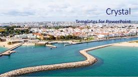  Presentation with algarve - Cool new PPT layouts with lagos in the algarve portugal backdrop and a sky blue colored foreground