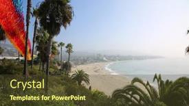  Presentation with laguna beach - PPT theme consisting of laguna-beach-california-background-colors background and a tawny brown colored foreground