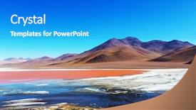  Presentation with surreal - Colorful PPT layouts enhanced with laguna colorada on the plateau backdrop and a cobalt blue colored foreground