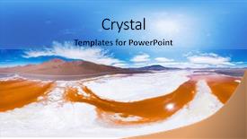  Presentation with salt - Presentation design with laguna colorada with orange water background and a light blue colored foreground