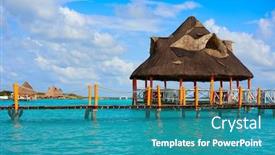  Presentation with mayan - Audience pleasing PPT layouts consisting of laguna de bacalar lagoon palapas in mayan mexico at quintana roo backdrop and a teal colored foreground
