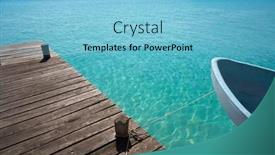  Presentation with mayan - Colorful theme enhanced with laguna de bacalar lagoon pier in mayan mexico at quintana roo backdrop and a light blue colored foreground