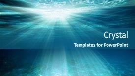  Presentation with underwater - Audience pleasing presentation design consisting of lagune - background sand on the beach backdrop and a ocean colored foreground