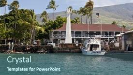  Presentation with maui - Audience pleasing slide set consisting of lahaina-maui-february-5-2014 backdrop and a ocean colored foreground