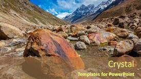  Presentation with himachal pradesh - Slides having lahaul-valley-in-indian-himalayas background and a tawny brown colored foreground
