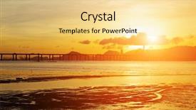  Presentation with sunset beach - Presentation enhanced with lai - sunset beach in hong kong background and a blonde colored foreground