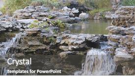  Presentation with garden pond - Colorful PPT layouts enhanced with lai - water pond in garden chinese backdrop and a dark gray colored foreground