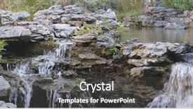  Presentation with garden pond - Cool new slides with lai - water pond in garden backdrop and a  colored foreground