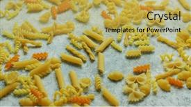  Presentation with macaroni - Colorful slides enhanced with laid in mess on light backdrop and a yellow colored foreground