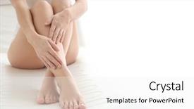  Presentation with skin - Colorful PPT theme enhanced with lait - young woman touching smooth skin backdrop and a white colored foreground