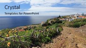  Presentation with flores de mayo - Slides enhanced with lajes das flores flores island background and a  colored foreground