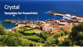  Presentation with island resort - Cool new presentation with lajes resort on flores island backdrop and a  colored foreground