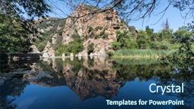  Presentation with los angeles - Amazing PPT layouts having lake and dam at malibu backdrop and a ocean colored foreground