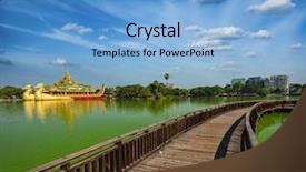  Presentation with royal - Cool new presentation design with a burmese royal barge backdrop and a light blue colored foreground