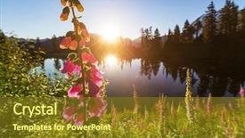  Presentation with washington dc monuments - Slides enhanced with lake and mount shuksan washington background and a  colored foreground