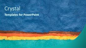  Presentation with sky - PPT theme enhanced with lake-and-sky-abstract-landscape background and a ocean colored foreground