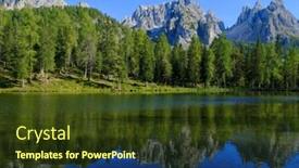  Presentation with alps - Slide set with lake-antorno-and-drei-zinnen background and a tawny brown colored foreground