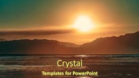  Presentation with winter weather - Presentation theme enhanced with lake-at-cold-winter-weather background and a tawny brown colored foreground