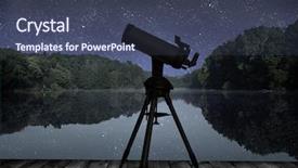  Presentation with night stars - PPT layouts having lake at night with sky background and a ocean colored foreground