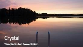  Presentation with finland - Presentation having lake at sunset finland background and a  colored foreground