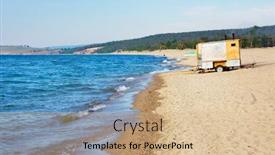  Presentation with russian - Amazing theme having lake-baikal-and-island-olkhon backdrop and a coral colored foreground