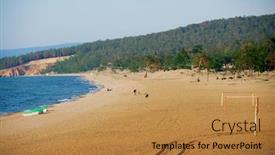  Presentation with russian - PPT layouts consisting of lake-baikal-and-island-olkhon background and a gold colored foreground