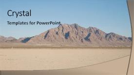  Presentation with nevada desert - Presentation theme featuring lake bed in nevada desert background and a  colored foreground