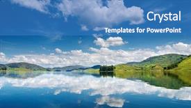  Presentation with uganda - Colorful theme enhanced with lake bunyonyi in uganda backdrop and a teal colored foreground