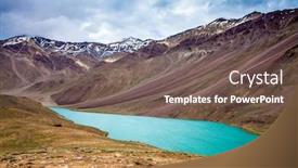  Presentation with himachal pradesh - Cool new slides with lake-chandra-taal-spiti-valley backdrop and a violet colored foreground