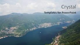  Presentation with region - Audience pleasing slide deck consisting of lake-como-landscape-lombardy-region backdrop and a lemonade colored foreground