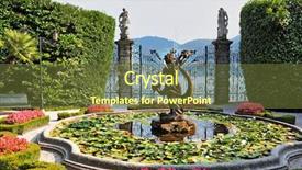 Presentation with villa - Colorful slides enhanced with lake como villa carlotta magnificent park with fountains statues flower beds backdrop and a tawny brown colored foreground
