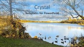  Presentation with paris - Theme having lake-creteil-is-an-artificial background and a  colored foreground