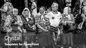  Presentation with celebrations - Presentation theme having lake-dymsky-russia-july-7 background and a dark gray colored foreground