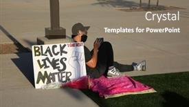  Presentation with black lives matter - Presentation theme consisting of lake-forest-ca-usa-june background and a gray colored foreground