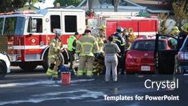  Presentation with police fire - Amazing presentation theme having lake-forest-ca-usa-october backdrop and a ocean colored foreground