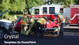  Presentation with police fire - Beautiful presentation design featuring lake-forest-ca-usa-october backdrop and a wine colored foreground